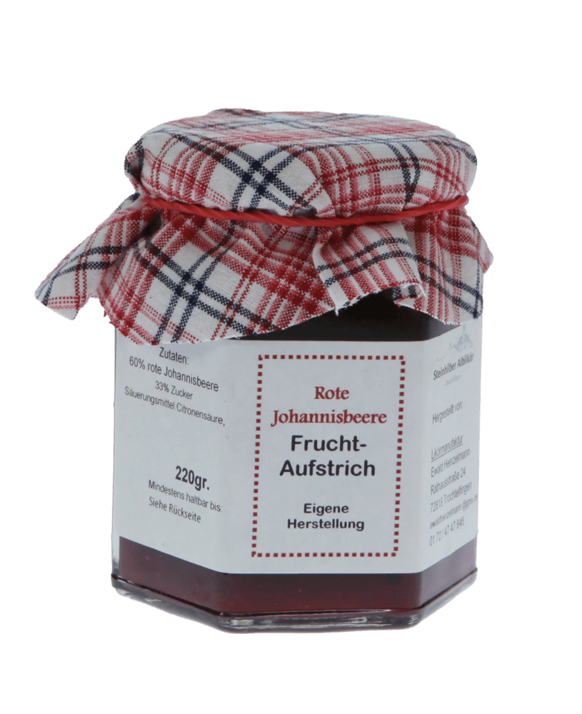 Rote Johannisbeeren Fruchtaufstrich 220 Gramm
