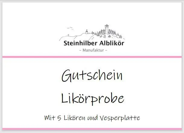 Likörprobe inkl. Vesperplatte